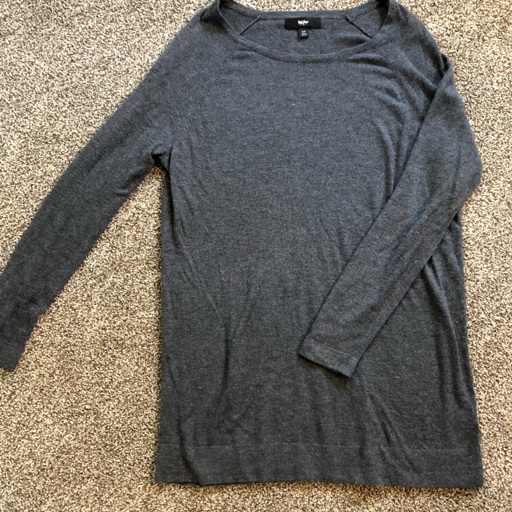 Charcoal gray long sweater
